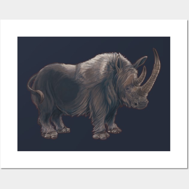 Coelodonta antiquitatis (Woolly Rhinoceros) Wall Art by CoffeeBlack